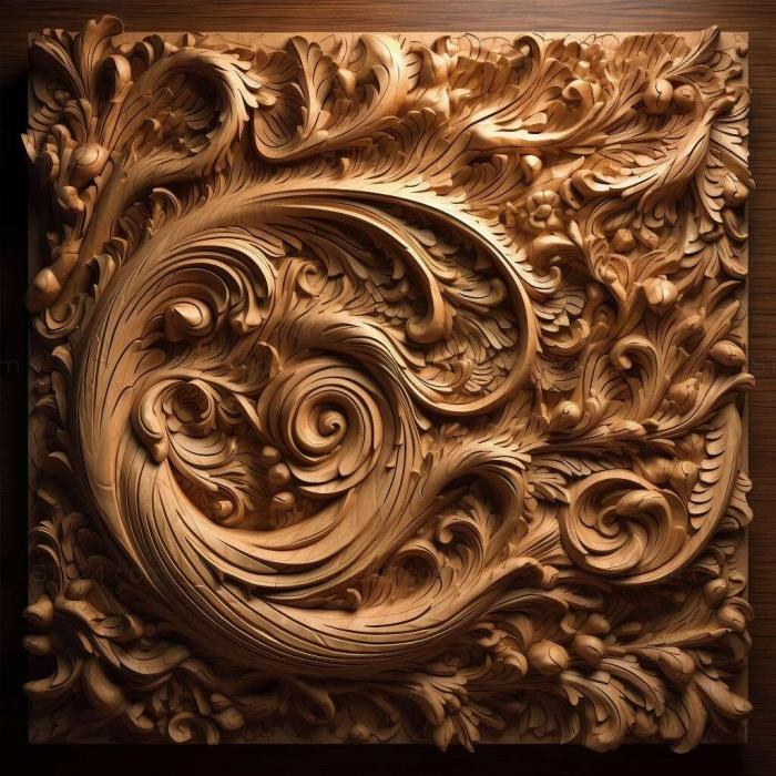 Patterns and decorations (stl fractals 1, PATTERN_1409) 3D models for cnc